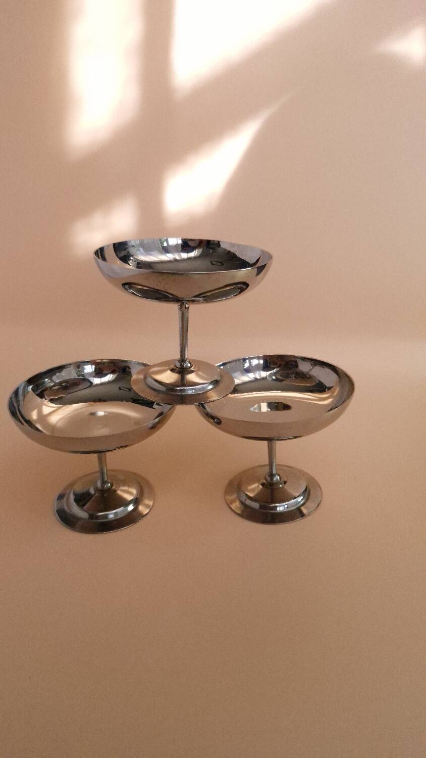 Set of 12 Vintage Stainless Steel Cups – 60s-70s