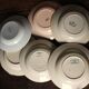 6 mismatched Terre de Fer soup plates from Digoin Sarreguemines