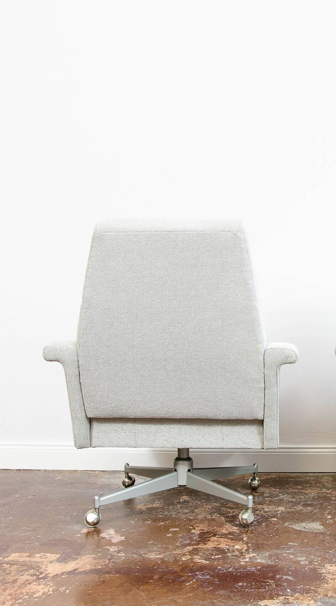 Office Chair From Up Závody On Metal Wheels, Czechoslovakia, 1970