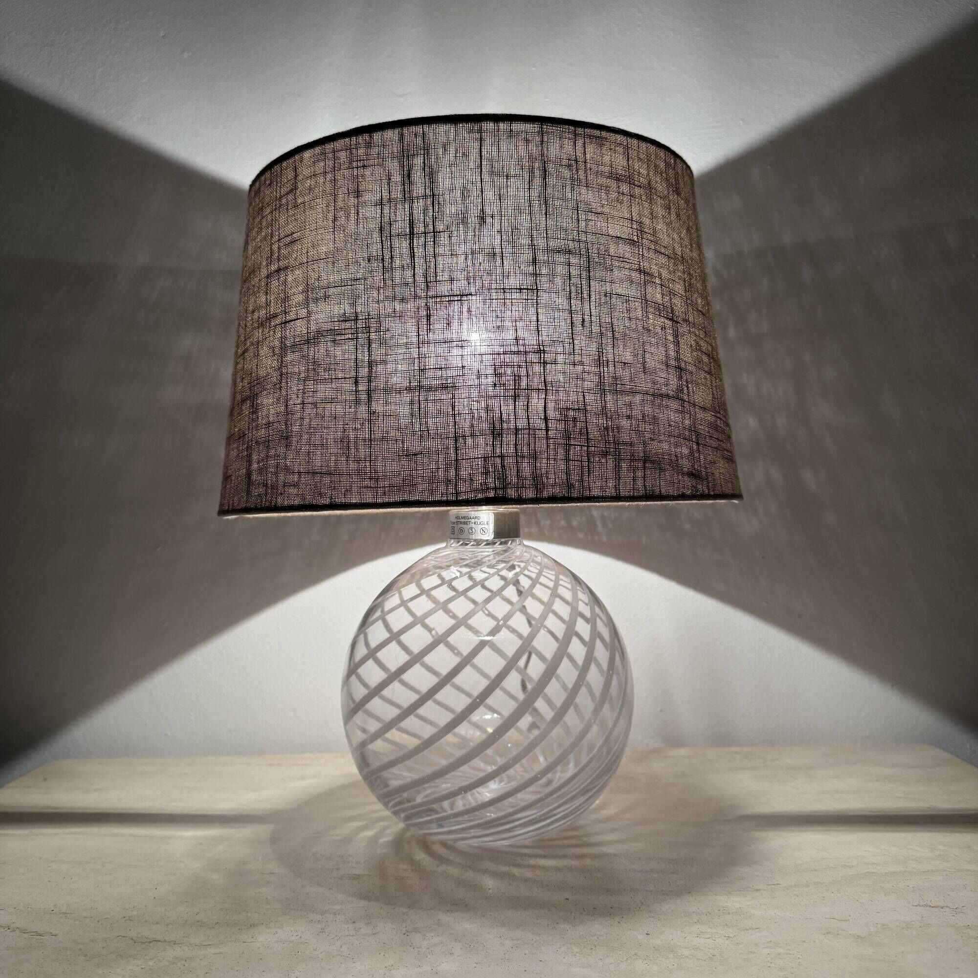 Mid-century design Holmegaard Swirl lamp , 1970s Denmark