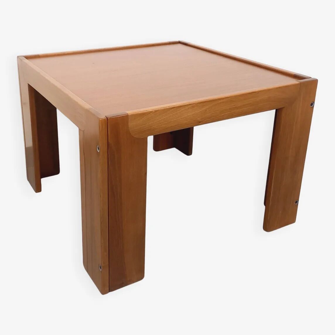 Vintage Italian square coffee table by Afra and Tobia Scarpa for Cassina.