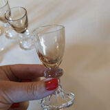 6 crystal digestive glasses