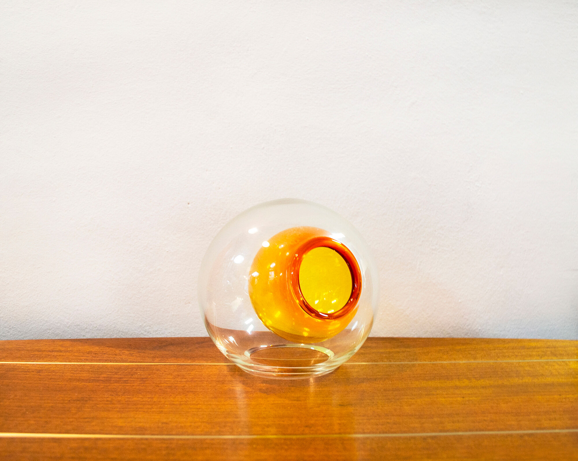 Tris of Murano glass vases by Enrico Capuzzo for Vistosi Italia Anni '60