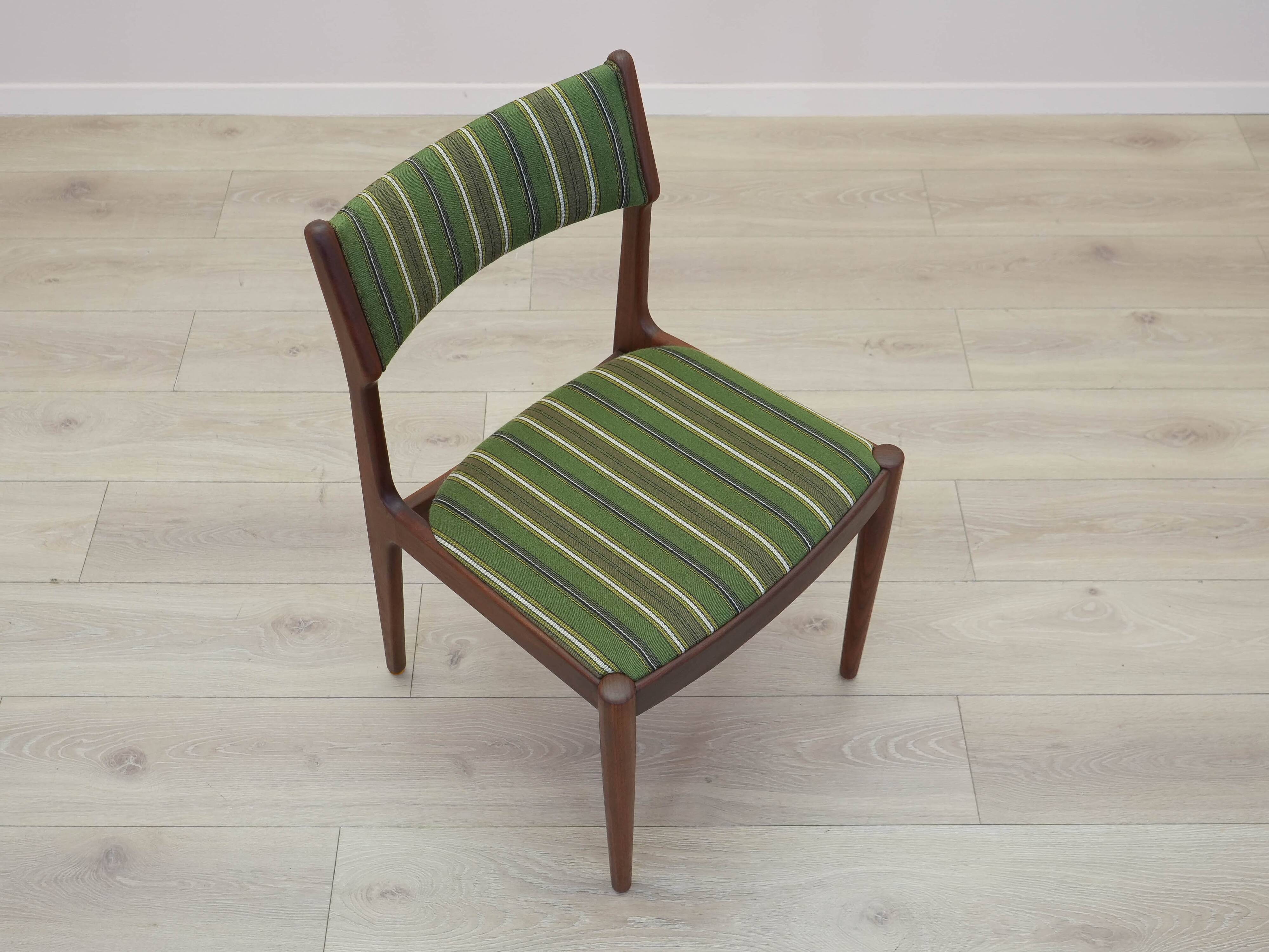 Set of two teak chairs, Danish design, 1970s, made in Denmark