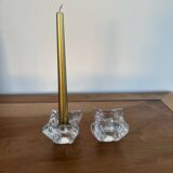 Pair of Daum candlesticks
