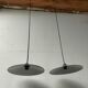 Pair of enamelled metal pendant lights