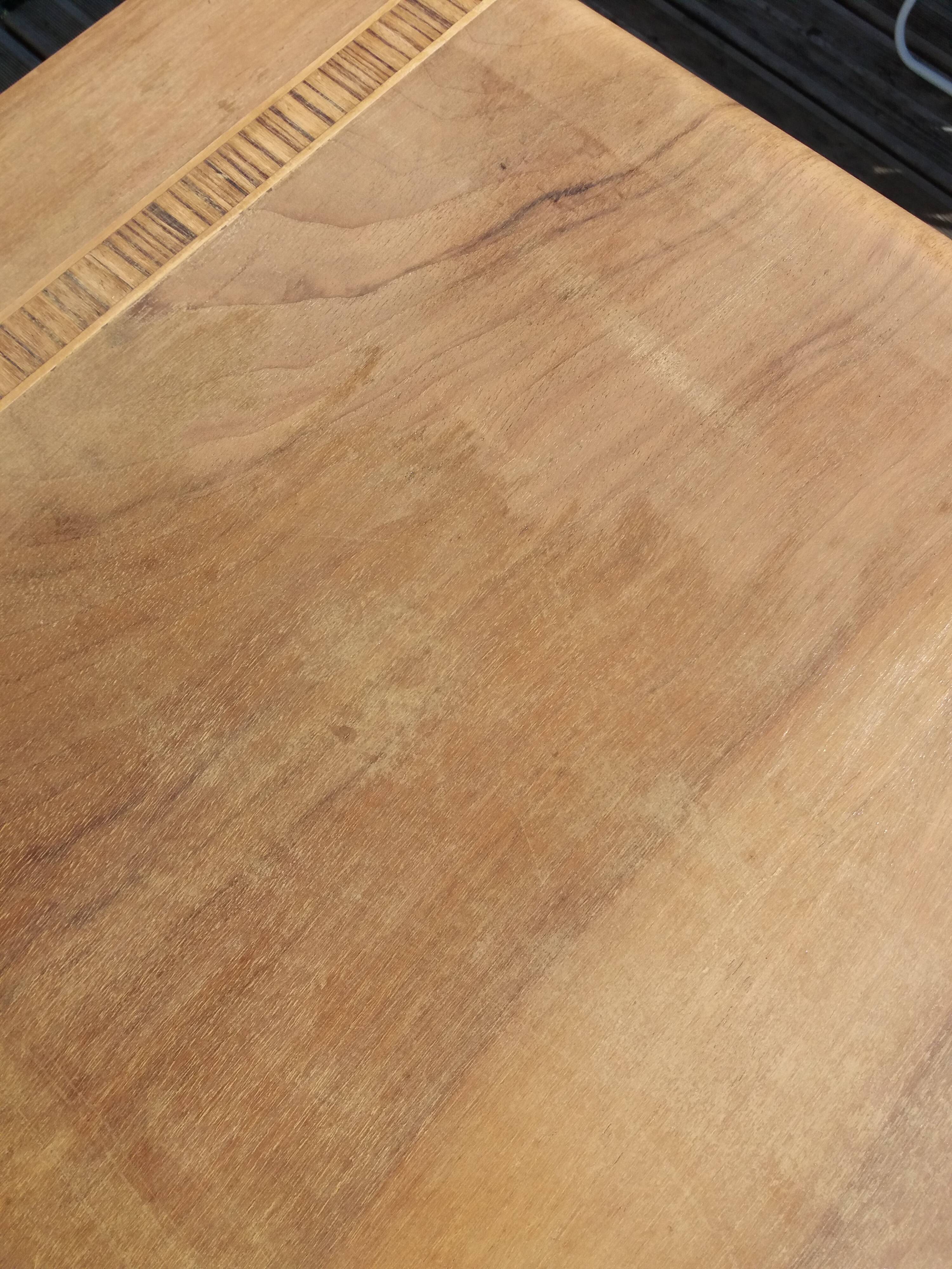 Art Deco curved wood console