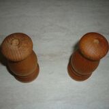Salt and pepper turned wooden