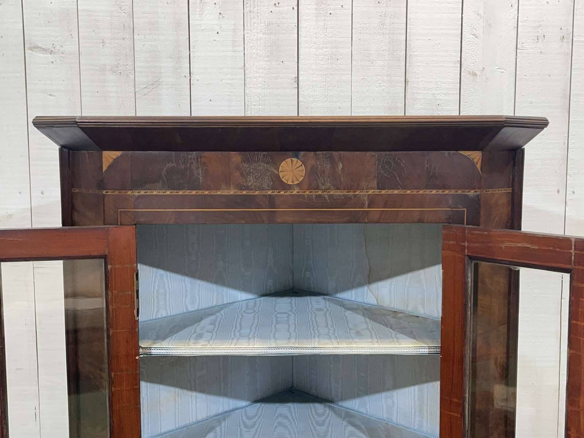 Early 20th century walnut corner cabinet