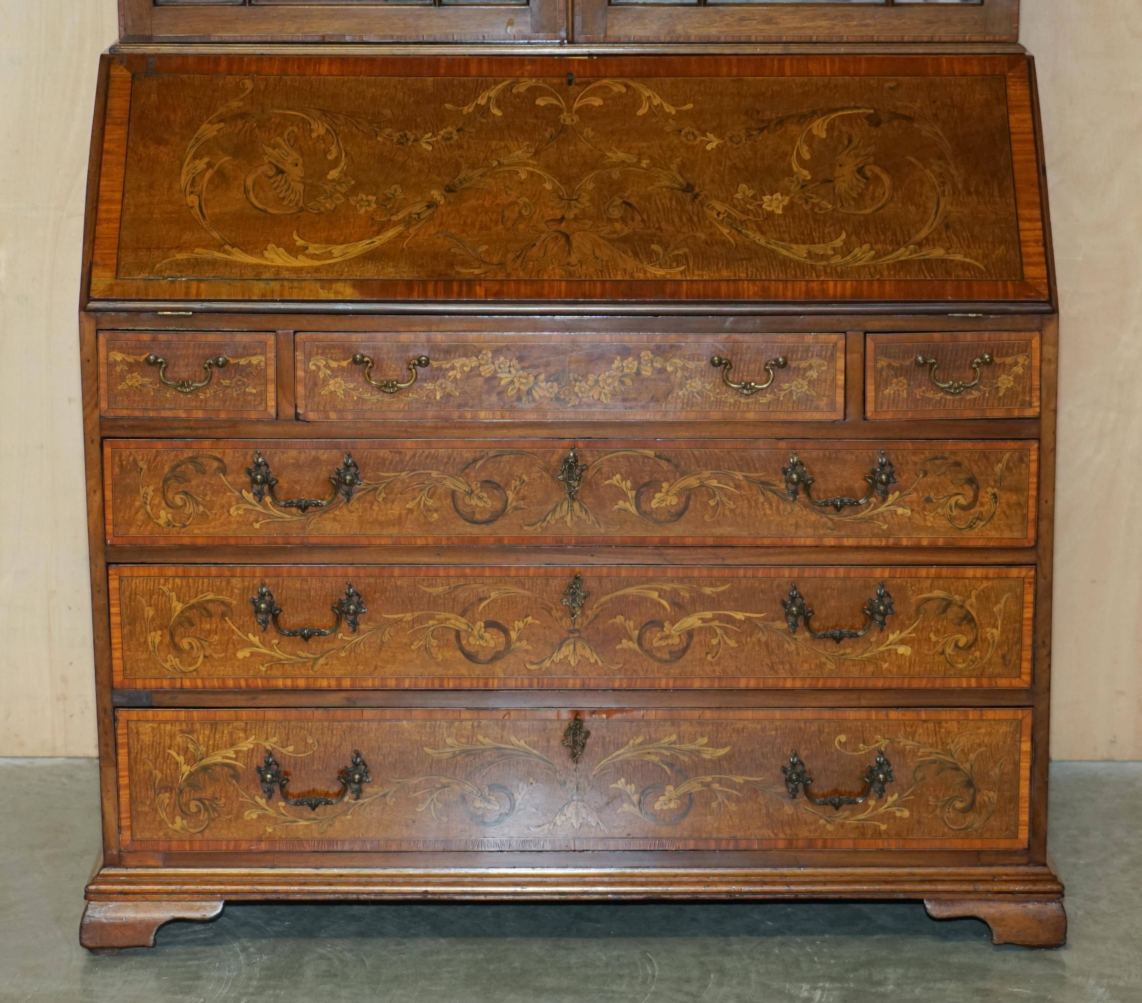 Sheraton Revival Antique Library Desk circa 1840
