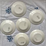 6 dessert plates Sarreguemines Digoin Model André