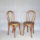 2 chaises Bistrot vers 1910 assise bois thermoformées