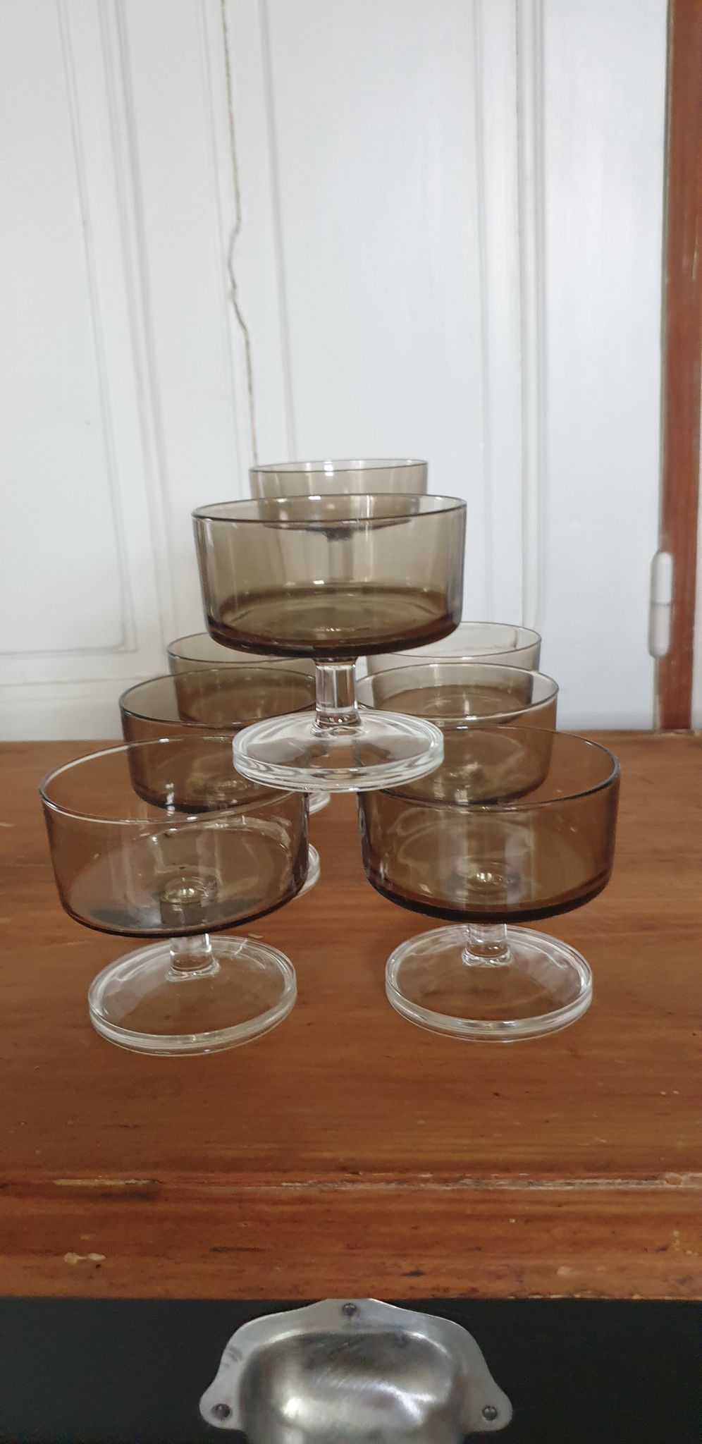 Set of eight glasses