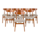 Danish vintage teak chairs attr. to Farstrup, set of 8, 1960s