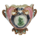 Ancien cache-pot en barbotine médaillon de style art nouveau