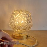 Chiseled glass table lamp