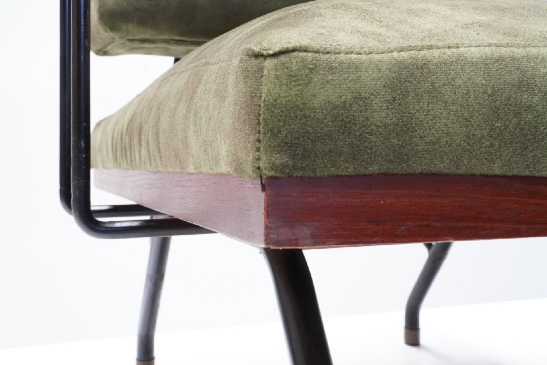 Pair of 1950s Italian Modernist Lounge Chairs