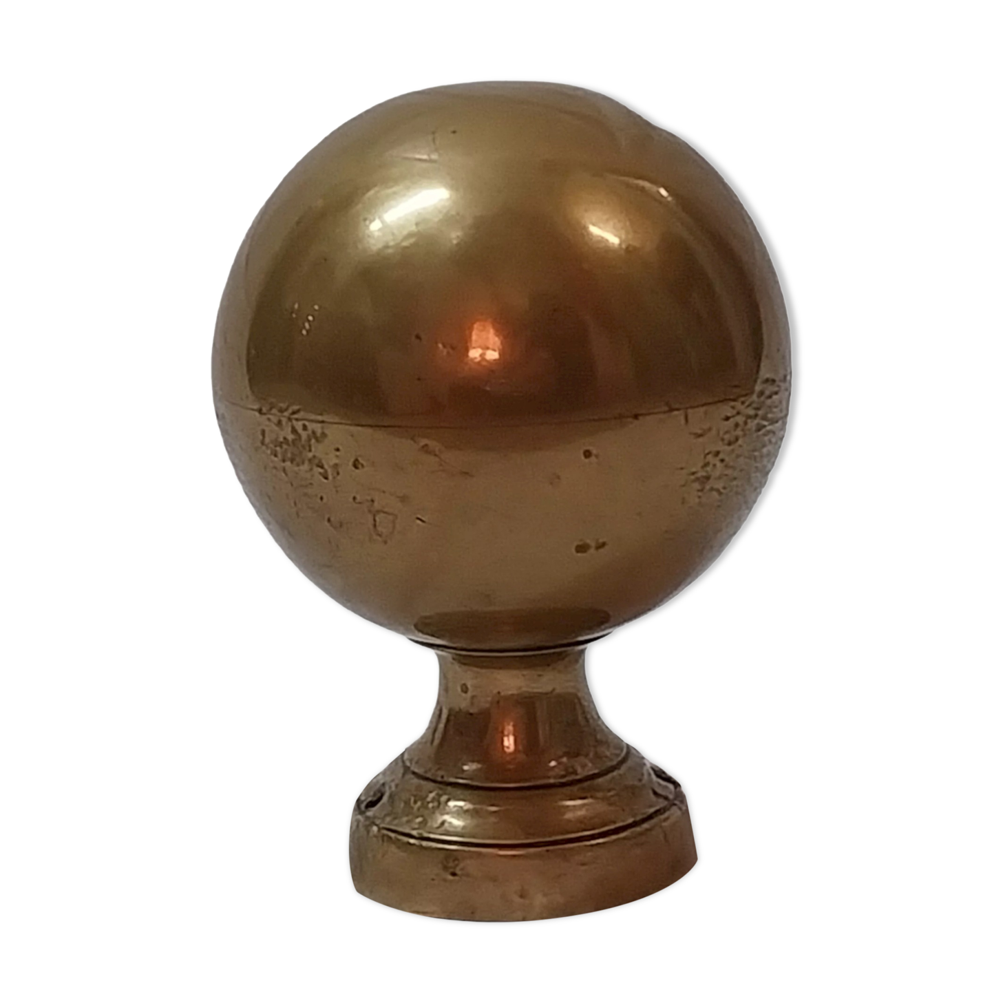 Golden brass stair ball