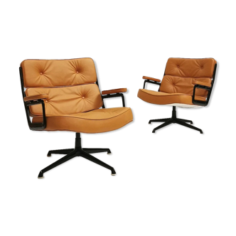 Pair of armchairs Time life lobby chair ES105, Charles and Ray Eames, Herman Miller
