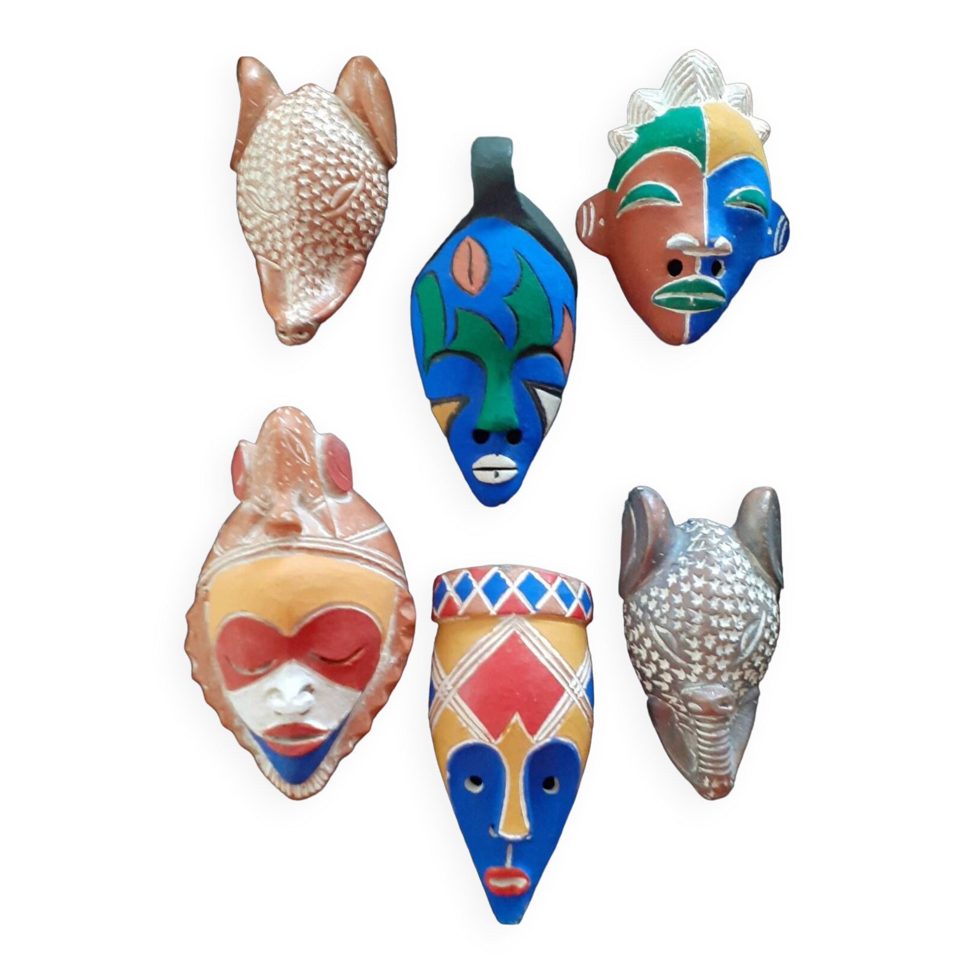 Set of African masks
