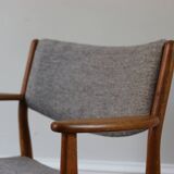 Pair of vintage Scandinavian Poul Volther J72 oak armchairs, 1960s