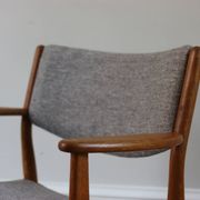 Pair of vintage Scandinavian Poul Volther J72 oak armchairs, 1960s