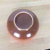 Orange and brown ceramic salad