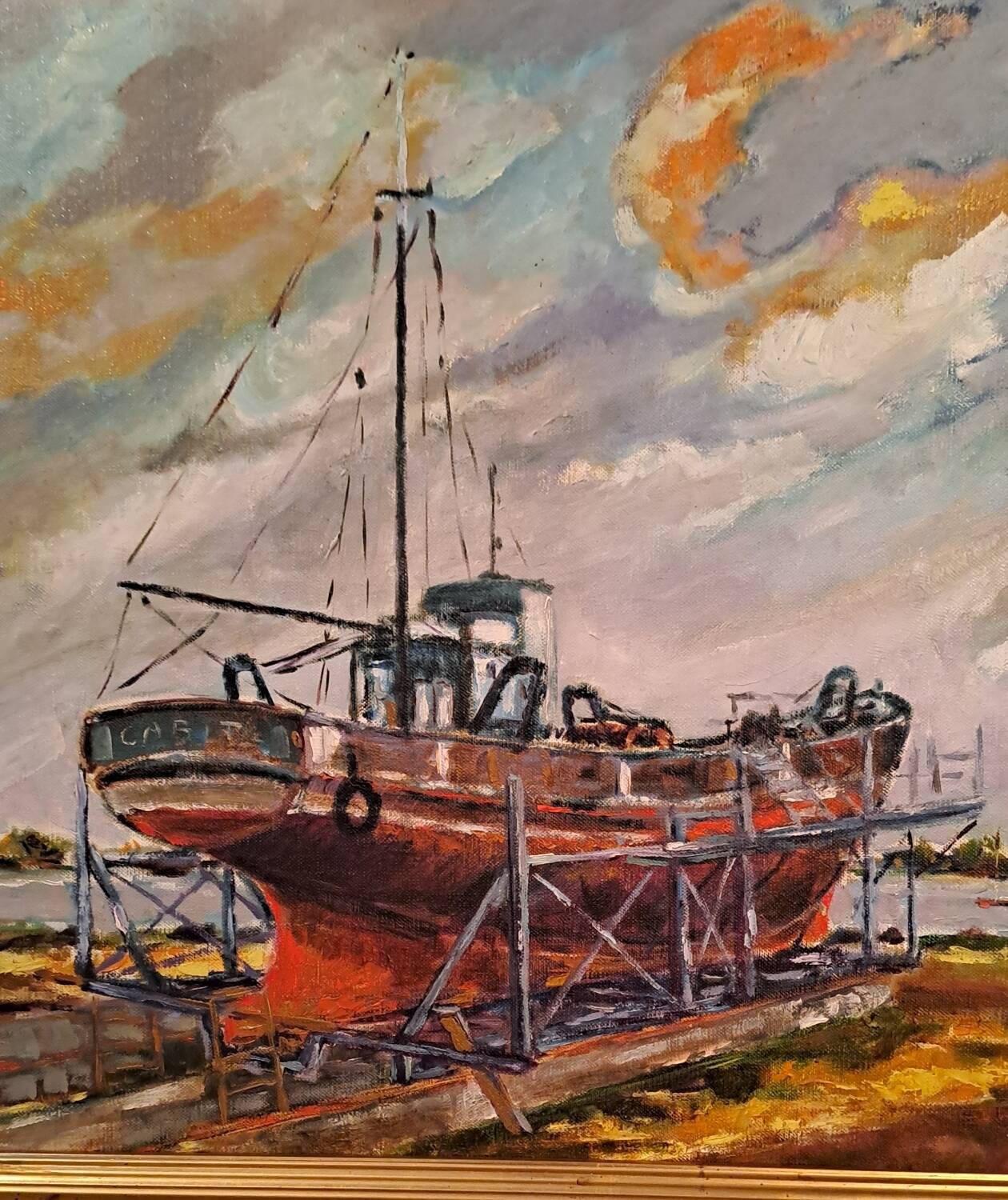 Marine oil on canvas signed Yan de Siber