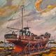 Marine oil on canvas signed Yan de Siber