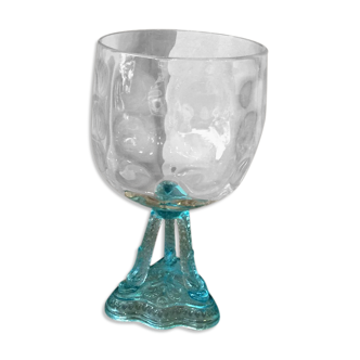 Cup on crystal stand and portious glass