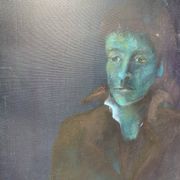 20th Oil School on Canvas Portrait of Man in the Shadows 62 X 50