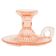 Pale pink glass candlestick mid-century, Europe, 1960s
