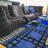 Togo in brown velvet by Michel Ducaroy for Ligne Roset 70s