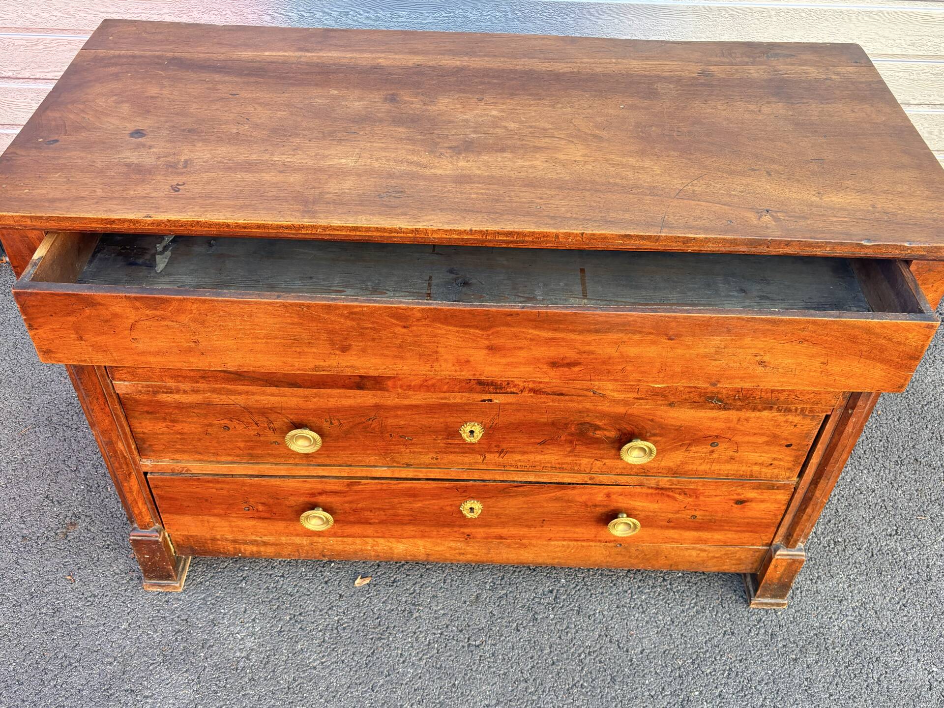 Antique solid wood chest of drawers – Empire style