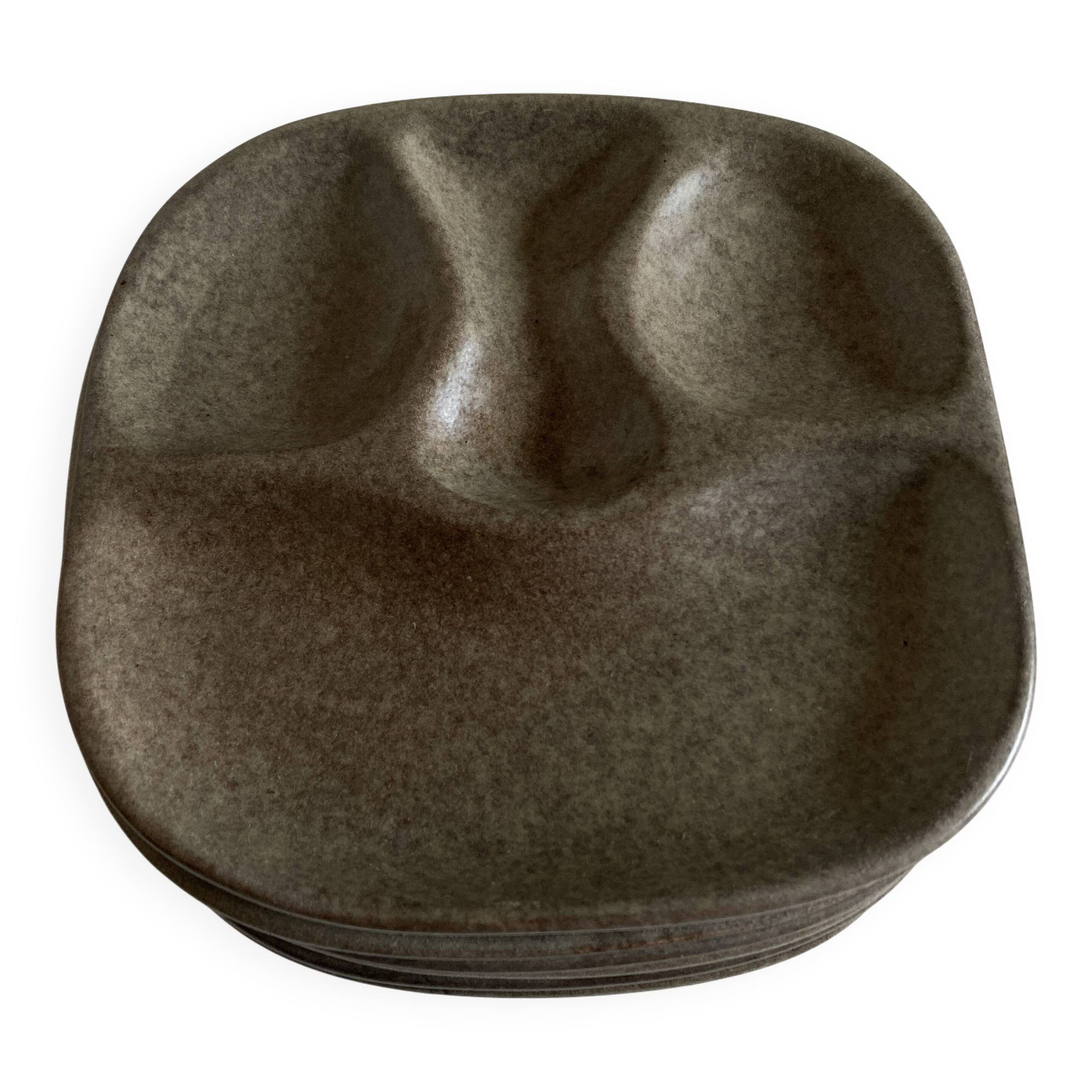 Set of 8 mid-century pottery plates Max Idlas 1960