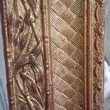 Golden Wood Mirror, stamped AB Bordeaux, Louis XVI style – Late 19th century