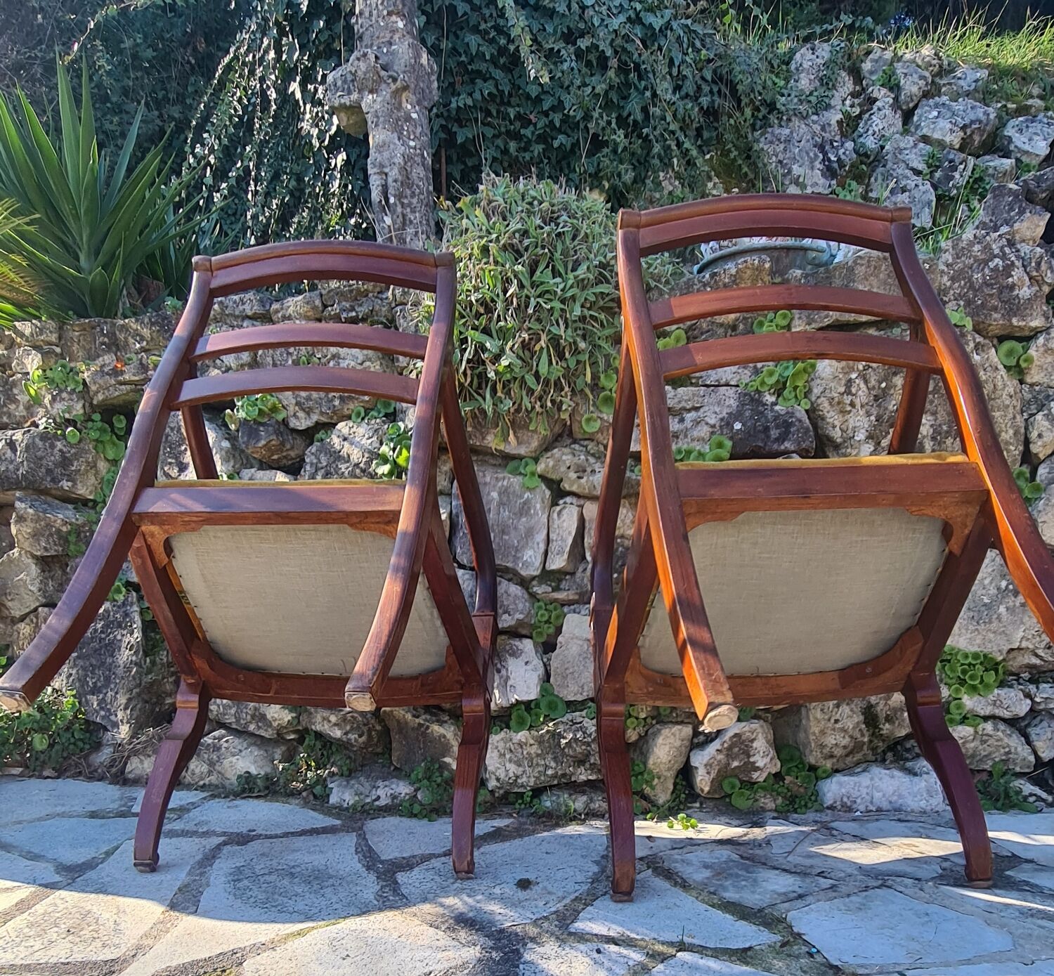 Pair of Empire style armchairs