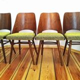 Ensemble de quatre chaises O. Haerdtl, Ton, Holesov, Tchécoslovaquie, les années 60