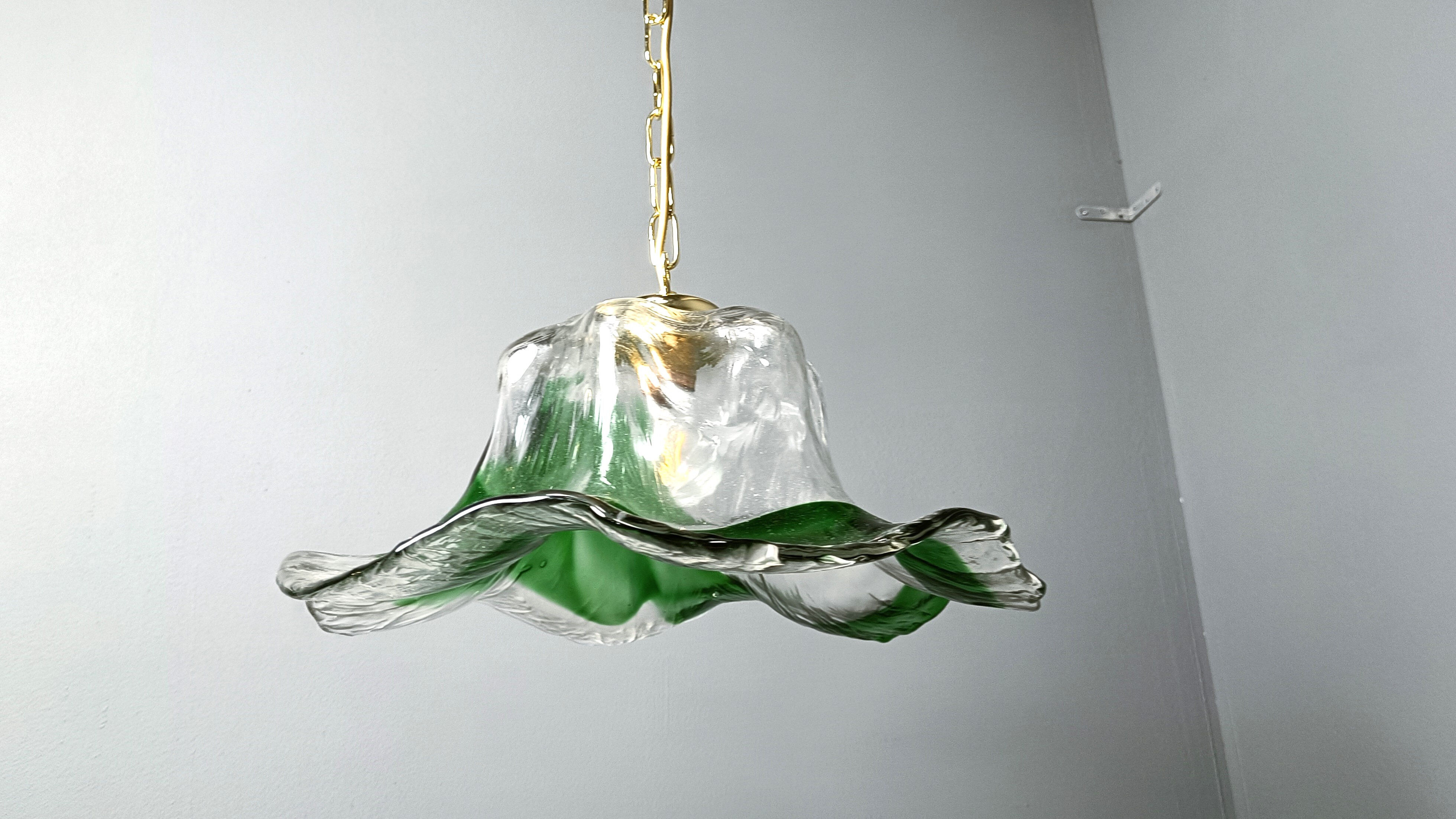 Vintage Murano glass pendant light, for Mazzega, 1960s