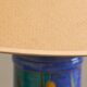 'Reed' table lamp in pottery and brass, mid-century style, 1960.