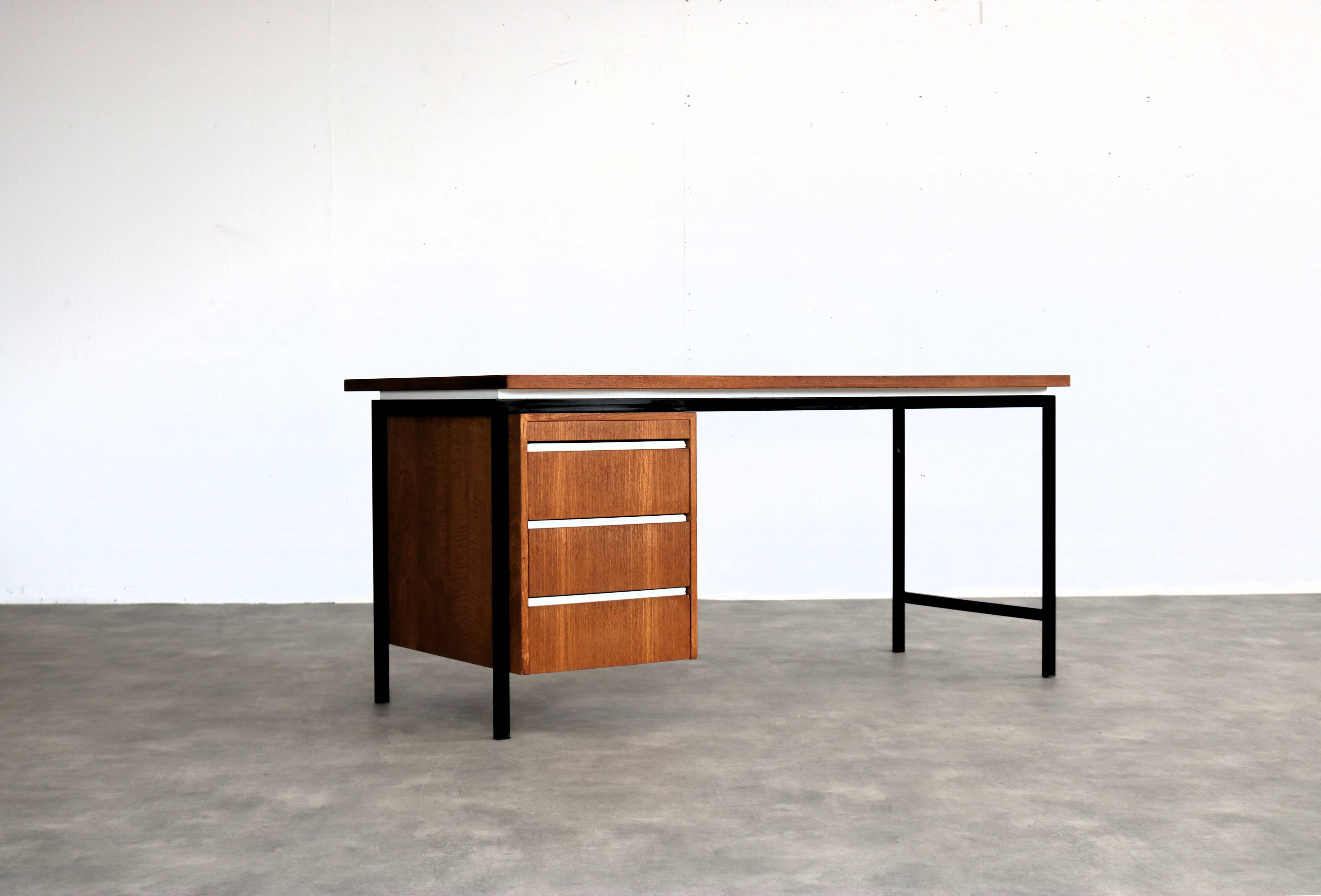 Bureau vintage | teck | métal | années 1960