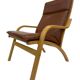 Vintage Danish armchair cognac leather by Stouby