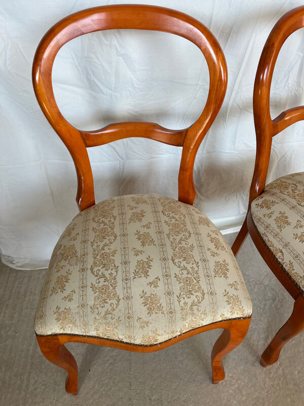 2 chaises montgolfière tapissées