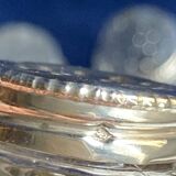 Individual salt shakers in 800 silver with two hallmarks and fluted crystal