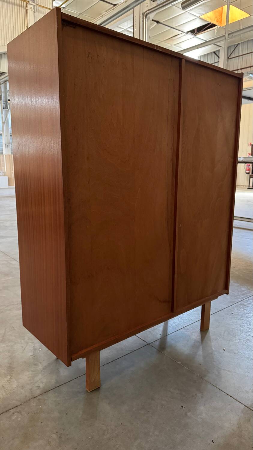 60/70 varnished wooden secretary cabinet