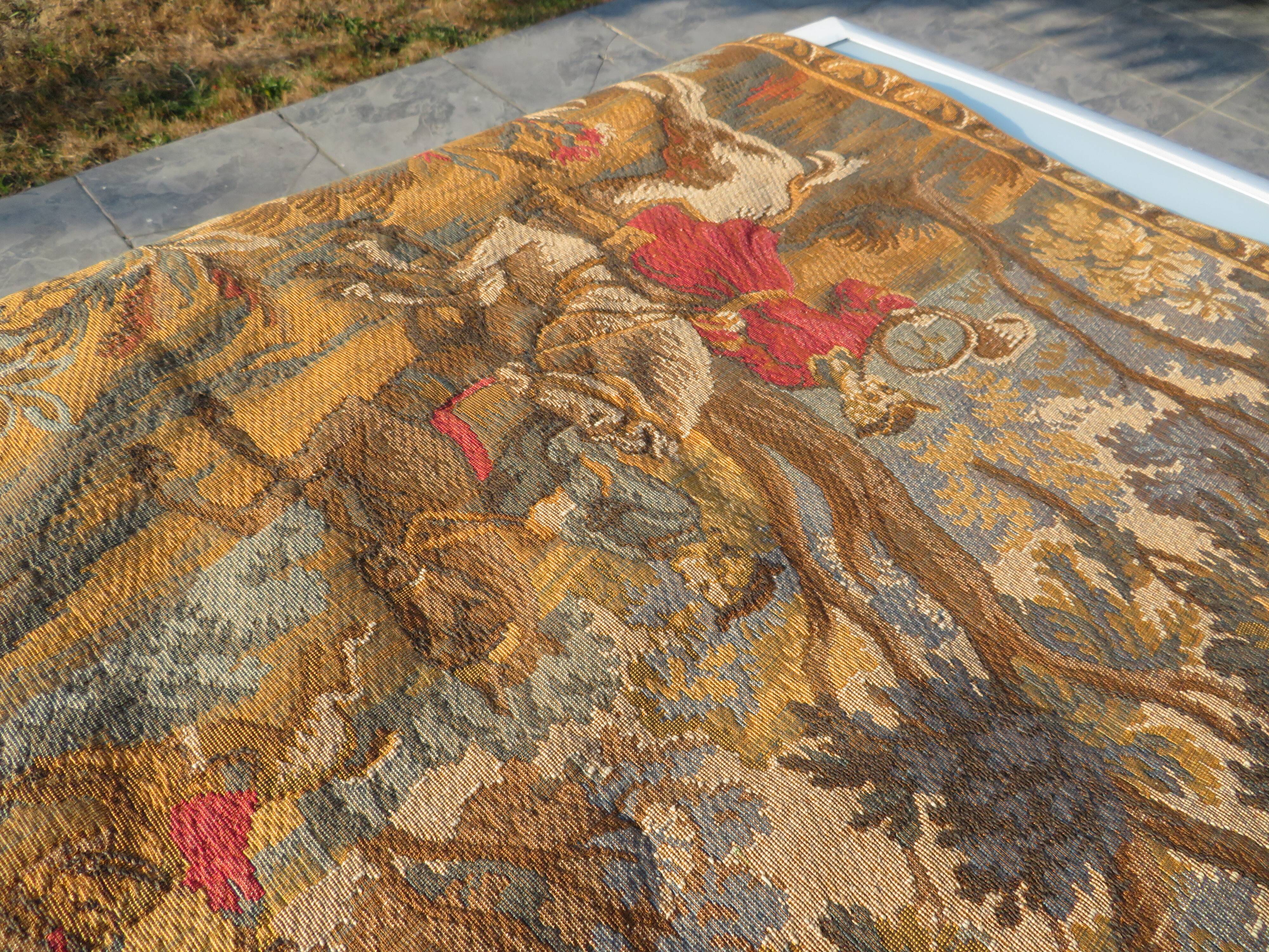 Tapisserie murale scène de chasse à courre