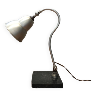 Bauhaus industrial lamp - aluminum and marble - 1920s/30s - Germany