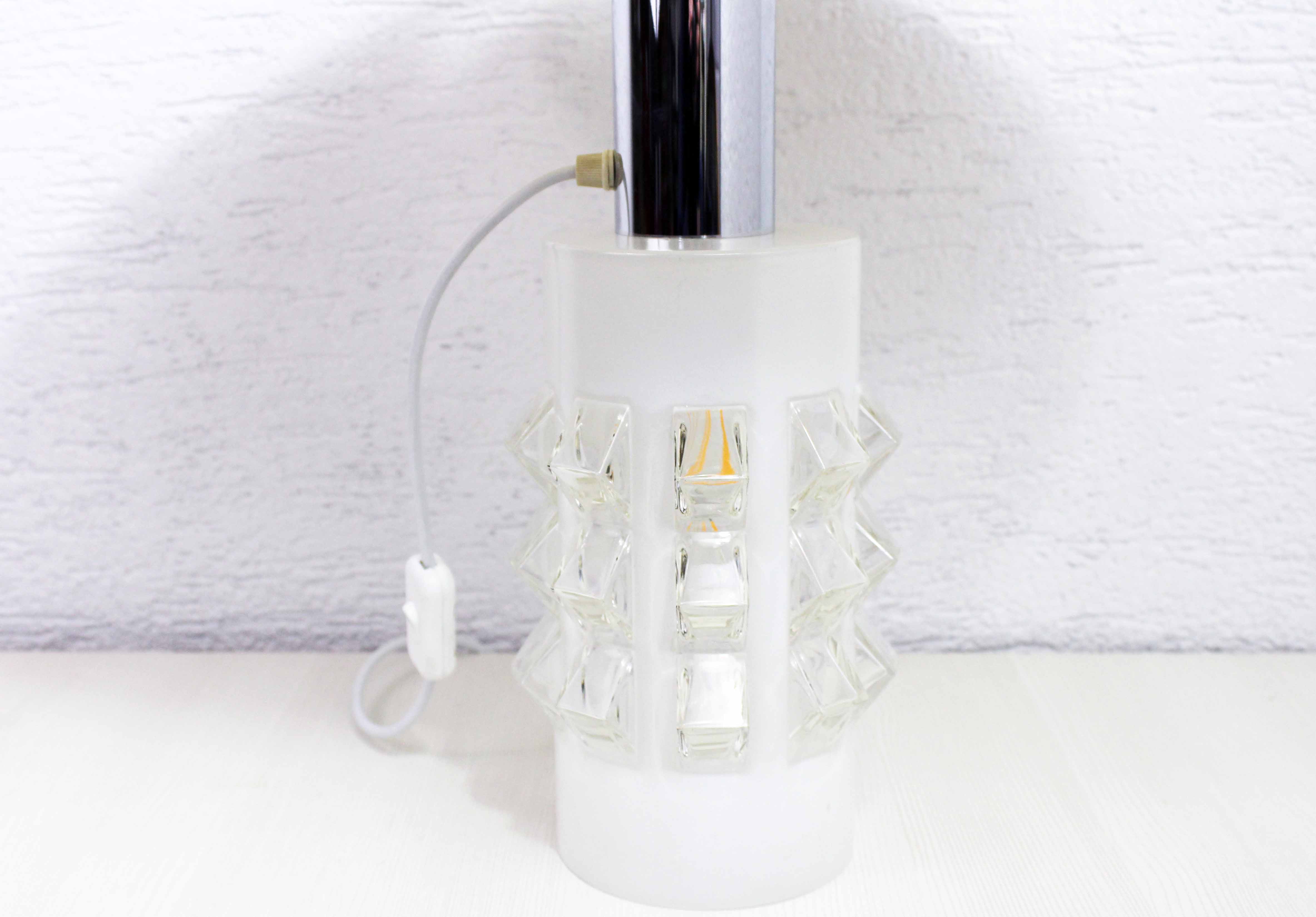 Glass table lamp 1970
