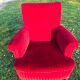 Napoleon III red velvet shepherdess chair