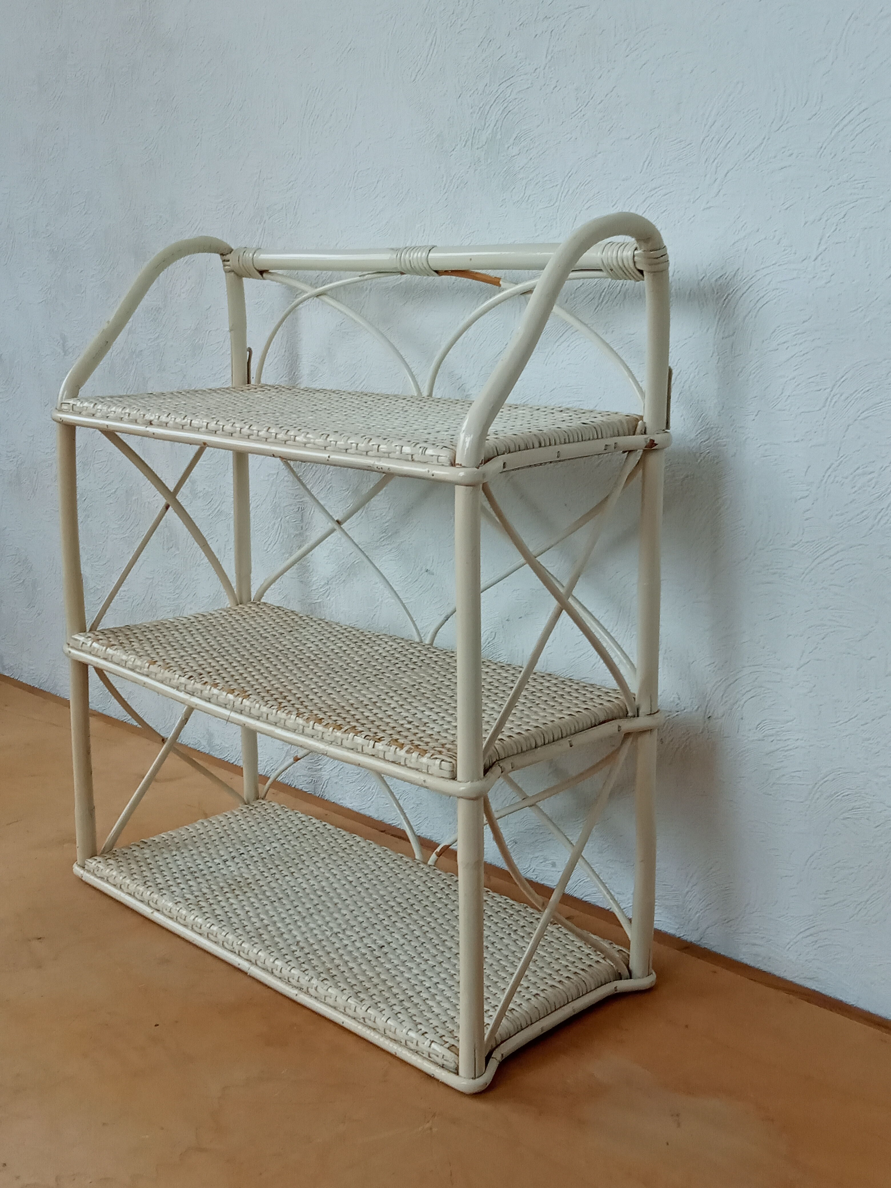 Vintage rattan shelf